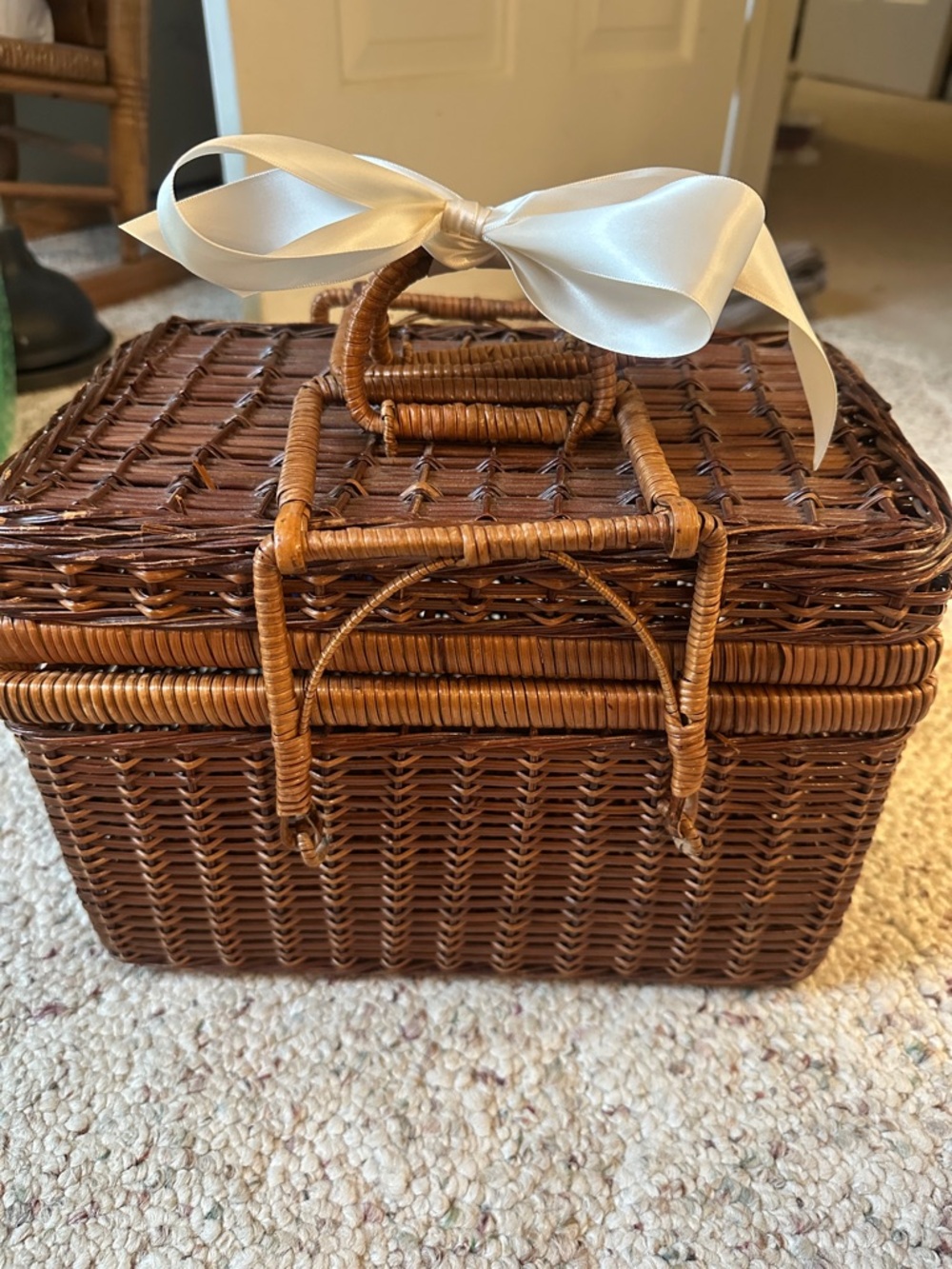 Vintage picnic basket